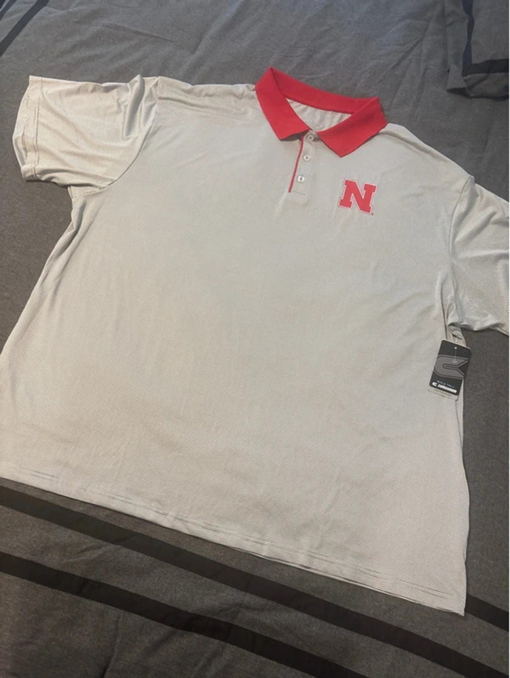 NWT Nebraska Huskers Men's Big & Tall Performance Short Sleeve Polo - Size 4XT